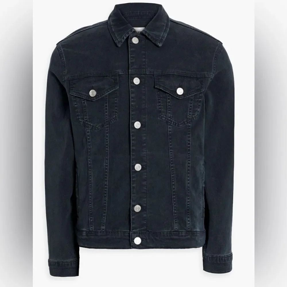 Frame Men's Black/Charcoal Denim Jacket size XL TG